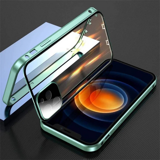 Exclusive Privacy Magnetic Glass Phone Case With 360° Protection ( iPhone )